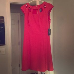 Coral Vince Camuto Dress with Cut Outs